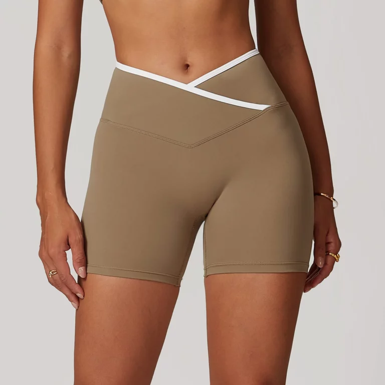 Yoga Shorts Women Fitness Shorts V-shaped Waist Running Cycling Shorts Breathable Sports Leggings High Waist Workout Gym Shorts - Image 4