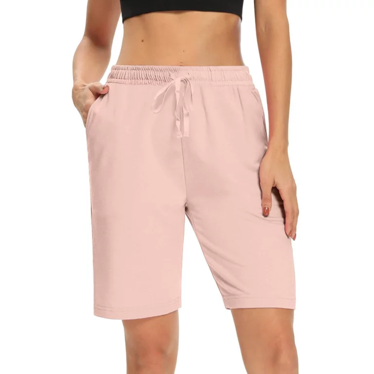 Women's Shorts Shorts With Pockets Yoga Walking Athletic Long Shorts For Women Knee Length Loose Plus Size Shorts - Image 5