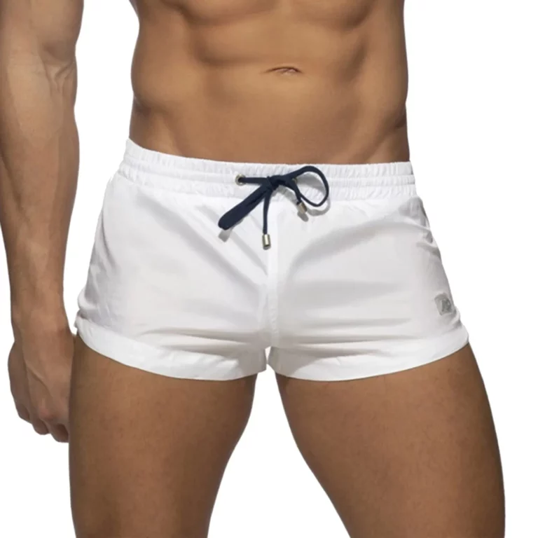 Male Spring Summer Ultra Shorts Solid Color Elastic Waist Drawstring Comfort Mini Shorts Men Beach Wear Shorts Ropa Hombre
