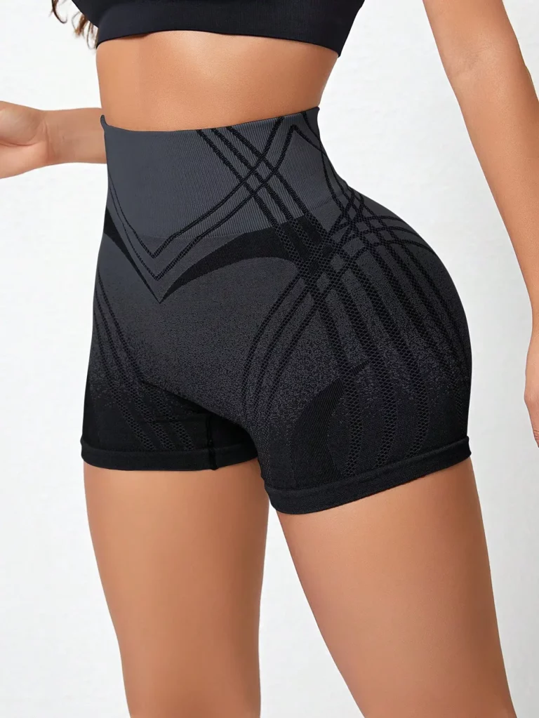 Fashionable Gradient Yoga Exercise And Sport Fitness Shorts, High Waist,Hip Lifting And Abdominal Tightening, Women's Sportswear - Image 2