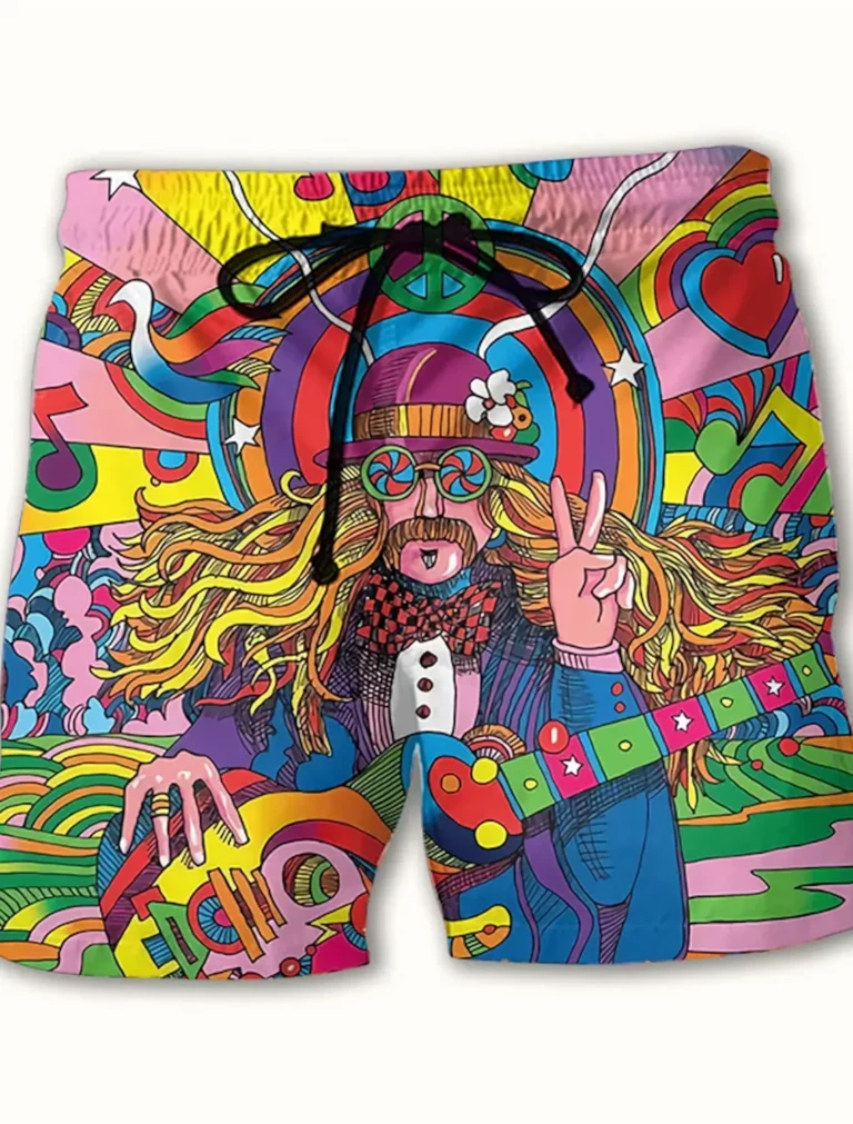 Men's Board Shorts Swim Shorts Swim Trunks Drawstring Graphic Prints Mushroom Quick Dry Short Casual Hawaiian Micro-elastic - Image 3
