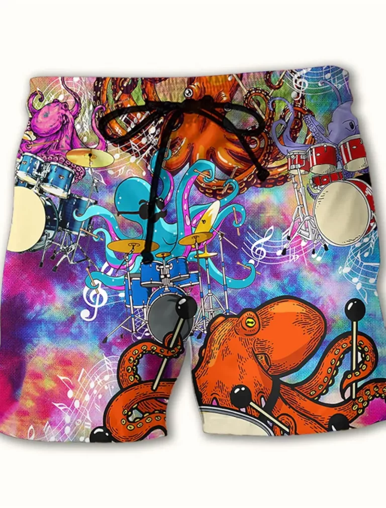 Men's Board Shorts Swim Shorts Swim Trunks Drawstring Graphic Prints Mushroom Quick Dry Short Casual Hawaiian Micro-elastic - Image 6