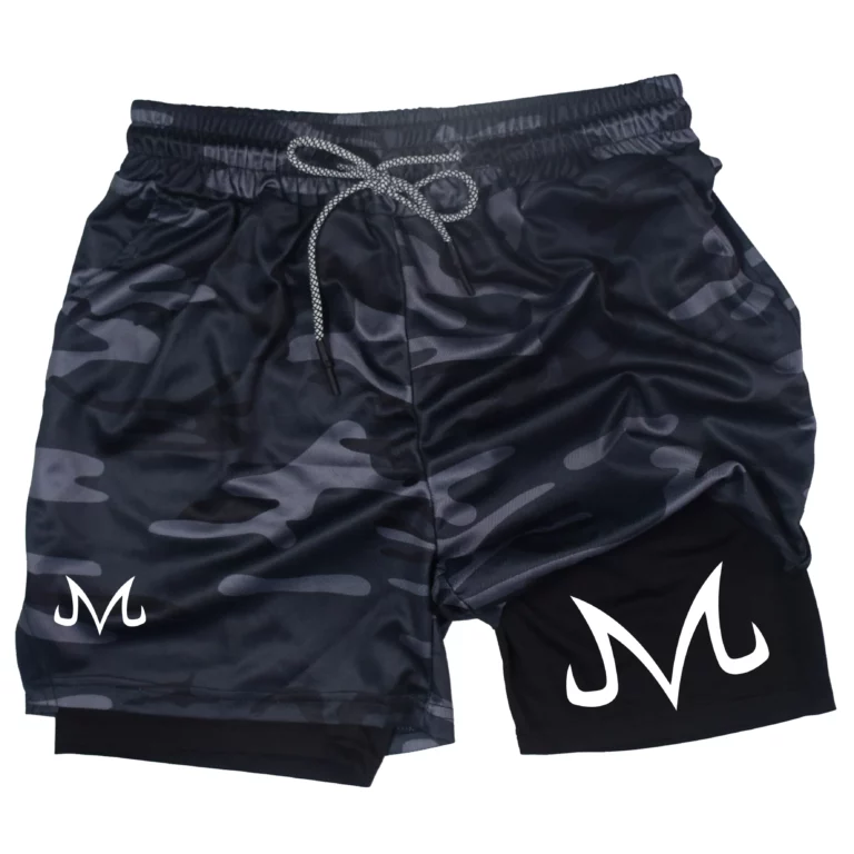 Summer Men Smiling Face Print Gym Fitness Shorts Double-Layer 2-in-1 Quick Dry Towel Loop Pockets Outdoor Training Sports Shorts - Image 6