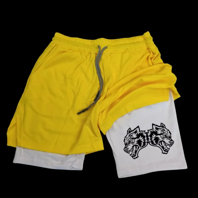 Quick Drying Men's Shorts 2 in 1 Double Layered Running Sports Fitness Shorts Outdoor Casual Printed Gym Shorts Men Sweatpants - Image 3