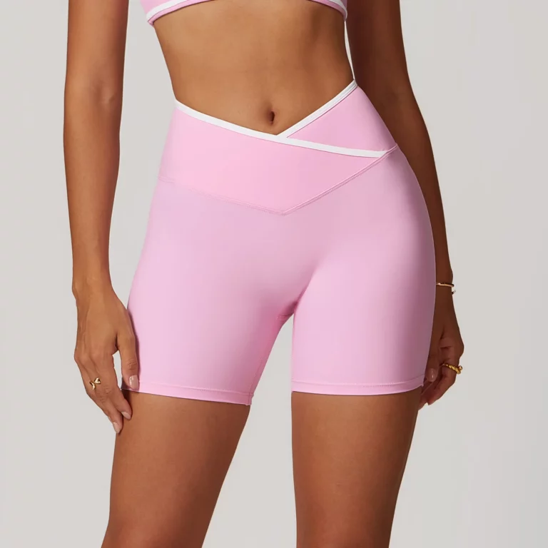 Yoga Shorts Women Fitness Shorts V-shaped Waist Running Cycling Shorts Breathable Sports Leggings High Waist Workout Gym Shorts - Image 3