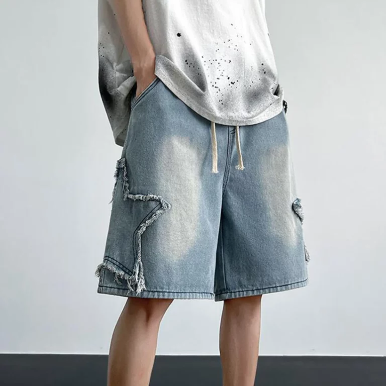 Summer casual workwear shorts men's loose sports pants Men's Denim Shorts Summer Design Casual Hip Hop Everything ropa hombre