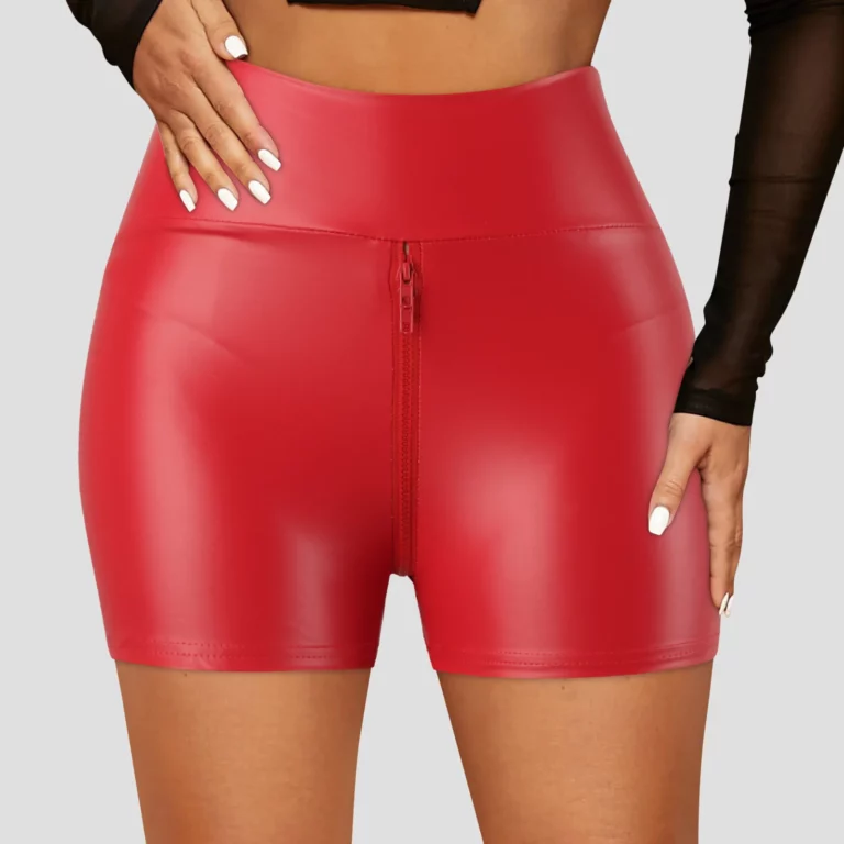 Sexy Slim Pu Leather Shorts Women Vintage High Waist Elastic Tights Pants Spring Summer Zippers Butt Lift Bottoms Shorts шорти