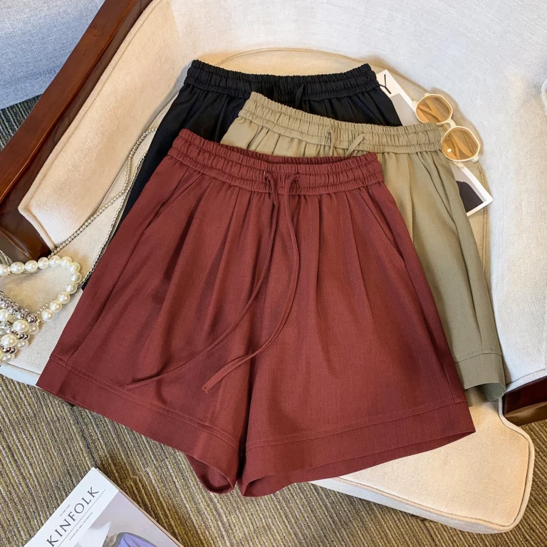 2025 Summer Cotton Linen Shorts Women High Waist Oversize Shorts Short Pants Women Fashion Casual Sports Shorts Female