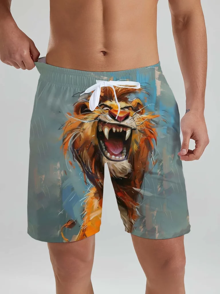 Hawaiian Funny Animal Ducks & sheep pattern men's Beach Shorts 3D Printed men's Shorts Summer Swin Trunks Vacation men's Clothes - Image 7