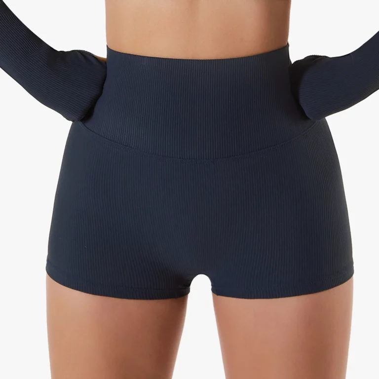 Sports Shorts Women's Shorts Ribbed Seamless Push Up Casual High Waist Booty Shorts Feminino Gym Fitness Workout Slim Shorts - Image 4