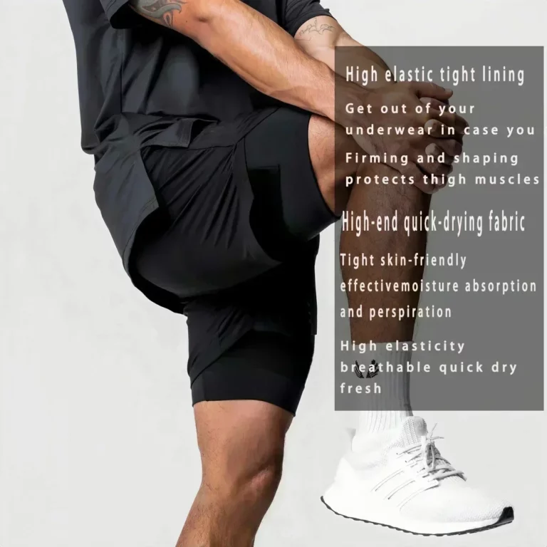 Summer Men's 2-in-1 Double-layer Compression Sports Shorts EVERLAST Printed Sweatpants Quick Dry Basketball Beach Muscle Fitness - Image 4