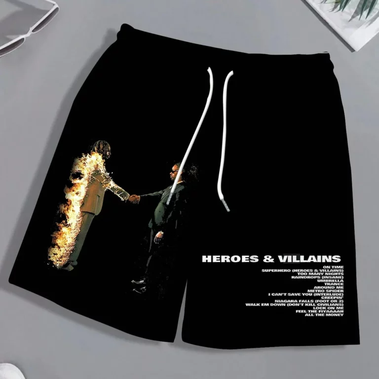 New Summer Men's Trendy Black Shorts Breathable Absorb Sweat Quick-drying Gyms Loose Beach Shorts Outdoor Sports Fashion Shorts - Image 5