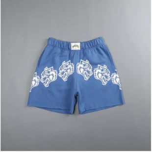 New Men's Cotton shorts Casual Jogging Sports Shorts Summer men Running Fitness Loose Wolf head short pants men