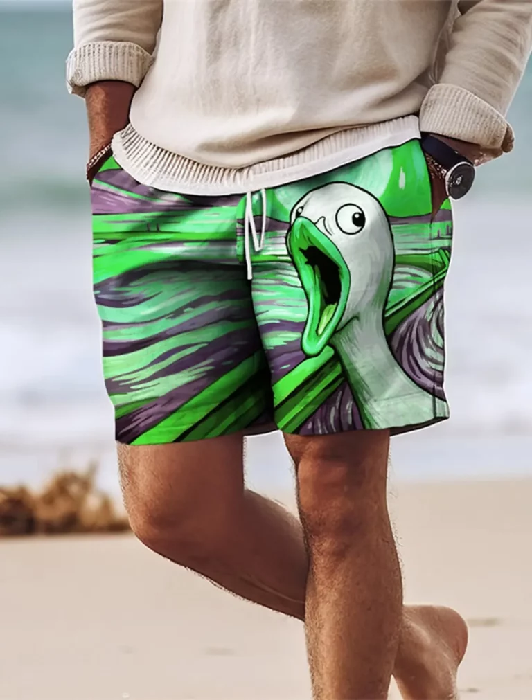 Screaming Chicken Graphic Men's Board Shorts Swim Shorts Swim Trunks Drawstring 3D Prints Quick Dry Short Casual Daily Wear - Image 3