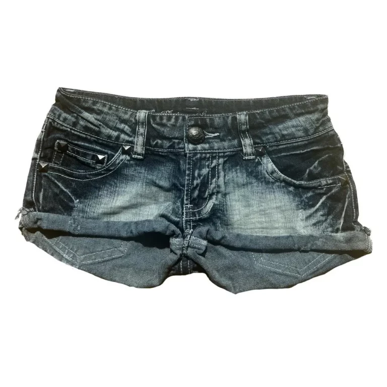 Y2K Retro British Style Flag Graphic Print Mini Shorts Harajuku Gyaru Denim Shorts Women Goth Slim Fit Hip Low Rise Short Pants - Image 2