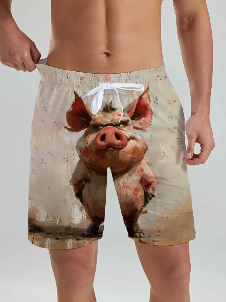 Hawaiian Funny Animal Ducks & sheep pattern men's Beach Shorts 3D Printed men's Shorts Summer Swin Trunks Vacation men's Clothes - Image 9