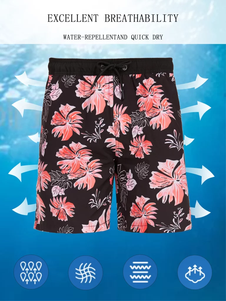 Summer New Men's Shorts Fashion Resort Quick Dry Beach Pants Men's Plus Size Lined Swim Trunks - Image 3
