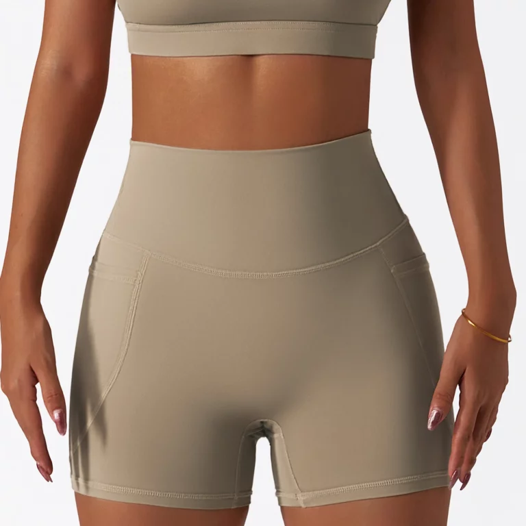 Summer High Waist Yoga Shorts Women Gym Push Ups Hip Lift Pants Pocket Breathable Fitness Running Cycling Sports Shorts Women - Image 10