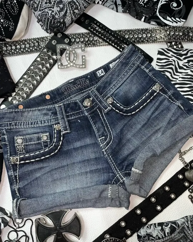 Y2k Shorts Women Harajuku Oversized Pattern Ironing Retro Goth Women Clothing Jean Shorts High Waist Hip Sexy Girl Biker Shorts - Image 3