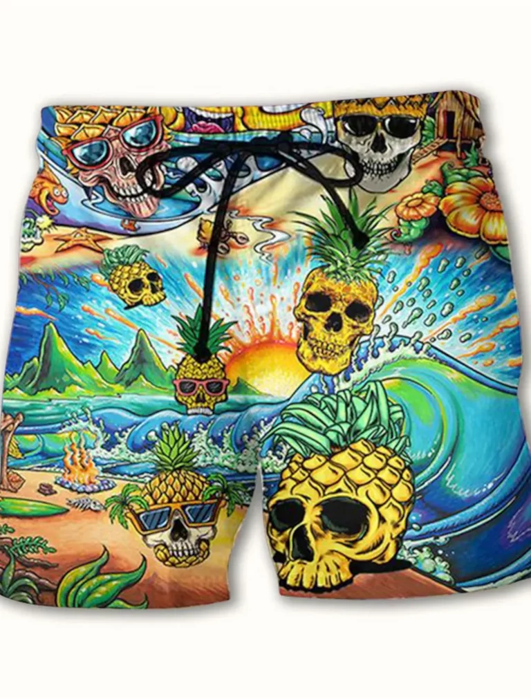 Men's Board Shorts Swim Shorts Swim Trunks Drawstring Graphic Prints Mushroom Quick Dry Short Casual Hawaiian Micro-elastic - Image 5
