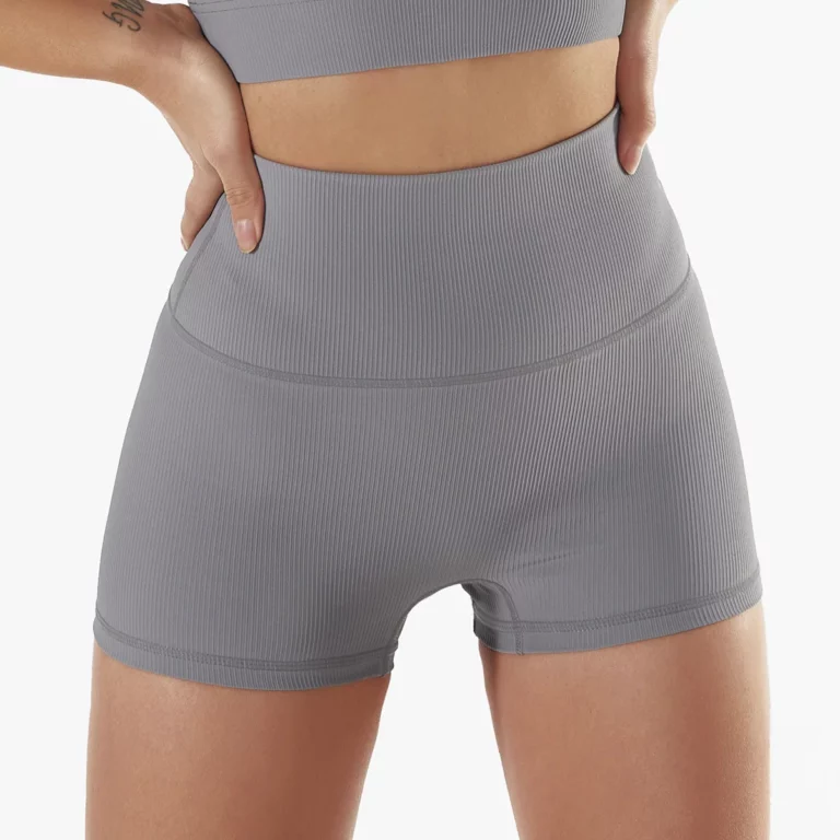 Sports Shorts Women's Shorts Ribbed Seamless Push Up Casual High Waist Booty Shorts Feminino Gym Fitness Workout Slim Shorts - Image 3
