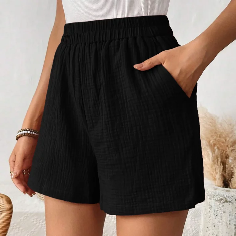 Fashion Cotton Linen Shorts For Women Summer Straight Leg Casual Pants High Waist Solid Color Sports Loose Shorts Ropa Mujer - Image 5