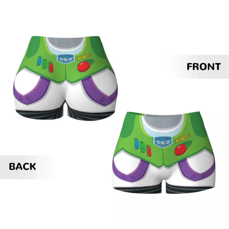 Custom Custom Toy Story Buzz Ranger Volleyball Biker Workout Shorts Women's Athletic Gym Yoga Shorts - Image 5