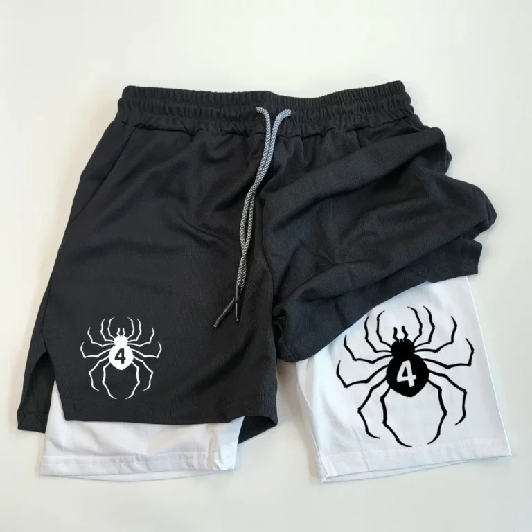 Anime Hunter x Hunter men's shorts gym spider-style breathable shorts summer sports shorts for fitness and running