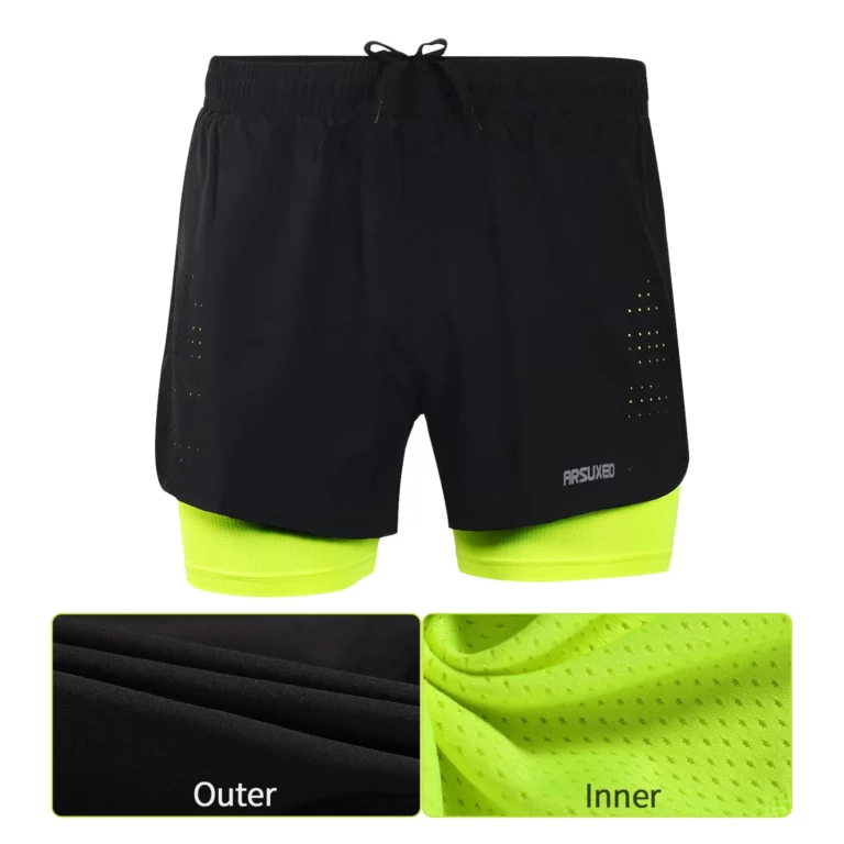 ARSUXEO Men's Running Shorts Outdoor Sports Training Exercise Jogging Gym Fitness 2 in 1 with Longer Liner Quick Dry Workout - Image 3