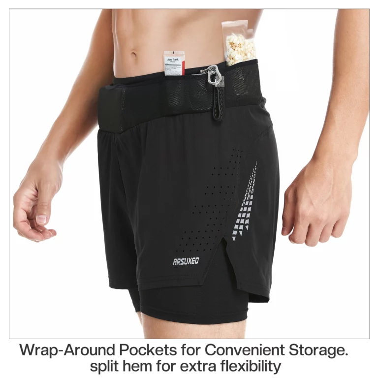 ARSUXEO Men's Running Shorts 2 in 1 High Waist Training Gym Fitness Jogging Sports Shorts Workout Pants Yoga Double Layer B233 - Image 4