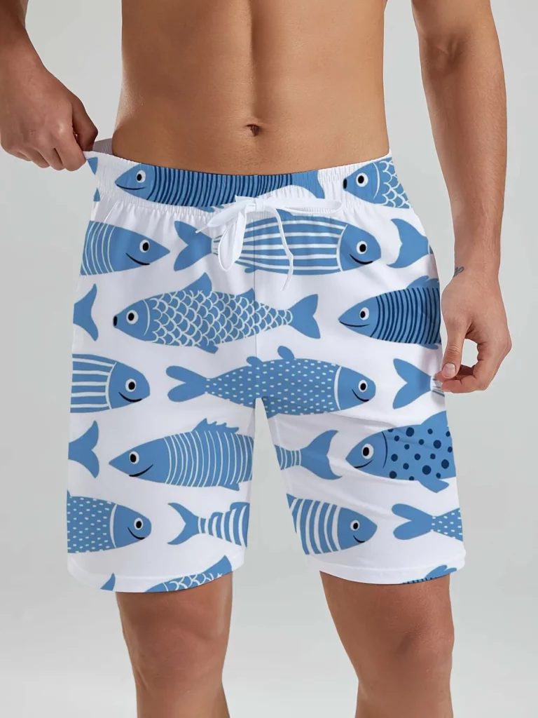 Hawaiian sea fish pattern men's Beach Shorts 3D Printed men's Shorts Summer Swin Trunks Vacation marine organism men's Clothes - Image 6