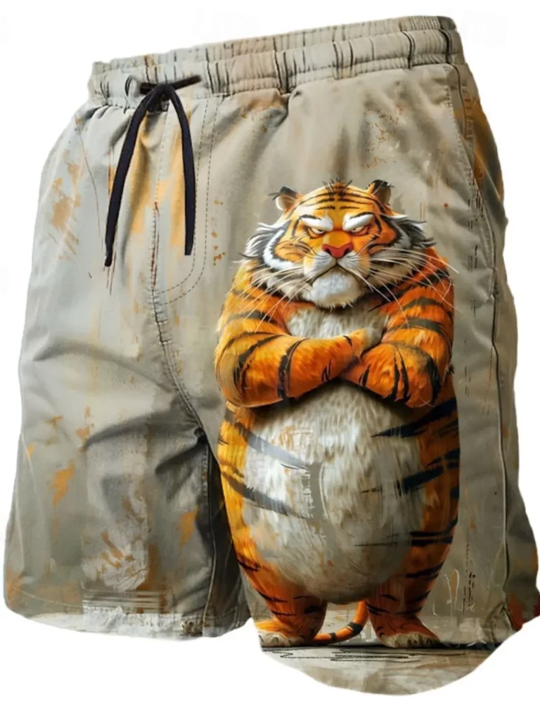 Summer Men's Funny Ugly Animals Shorts Swimming Trunks Board Shorts Fashion Streetwear Pocket Drawstring Shorts Men's Underwear - Image 2
