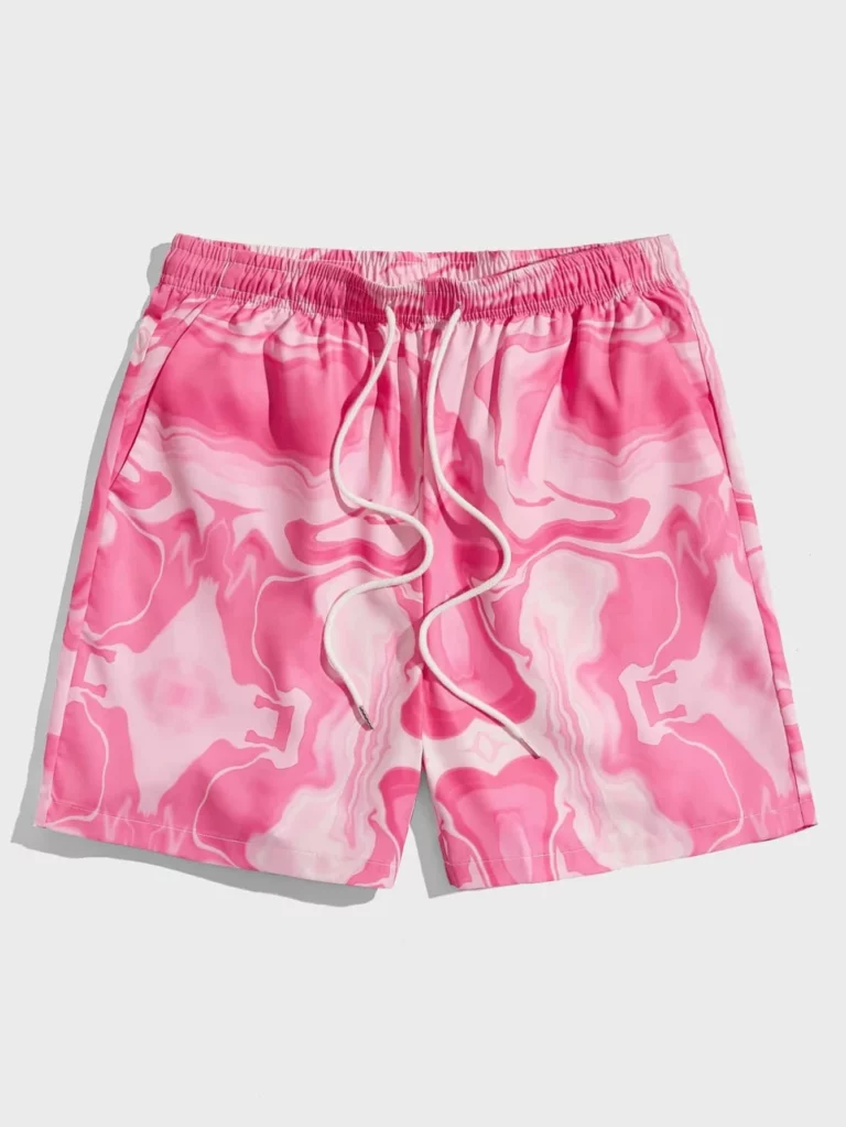 Men's Shorts Men 3D Print Drawstring Waist Shorts School Summer Fashion Hawaii Travel Beach Shorts Street Hip Hop Men Clothing