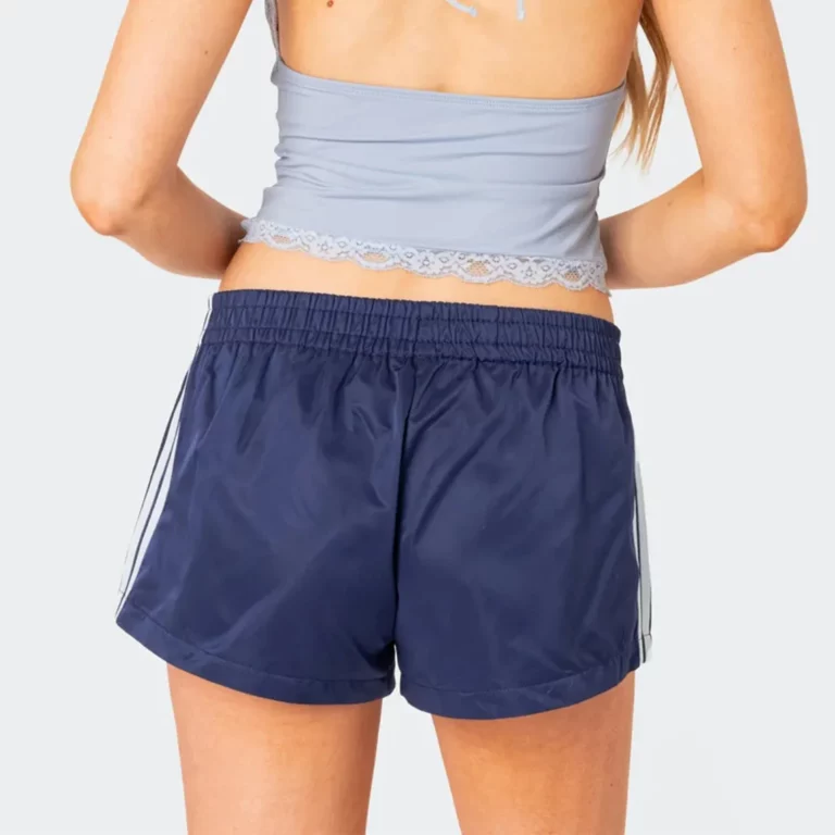 Women Striped Athletic Shorts Elastic Waist Wide Leg Sweat Shorts Loose Lounge Workout Running Shorts with Pockets - Image 6