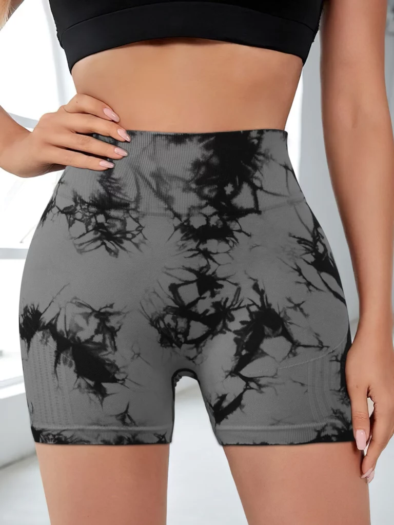 High Stretch Butt Lifting Tie Dye Fitness Shorts Women High Waist Summer Sport Yoga shorts Outdoors Sportwear - Image 4