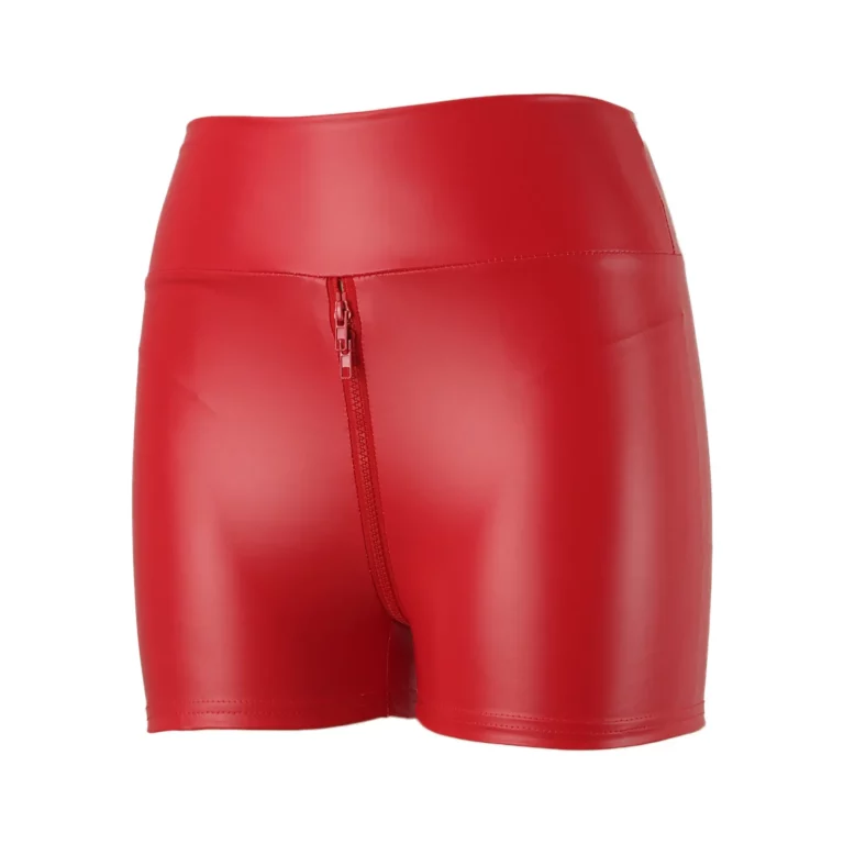 Sexy Slim Pu Leather Shorts Women Vintage High Waist Elastic Tights Pants Spring Summer Zippers Butt Lift Bottoms Shorts шорти - Image 2