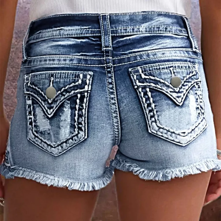 American Retro Leopard Print Distressed Super Short Jeans Women'S Black Denim Shorts Vintage Low Waist Hip-Covering Jeans Y2k - Image 2