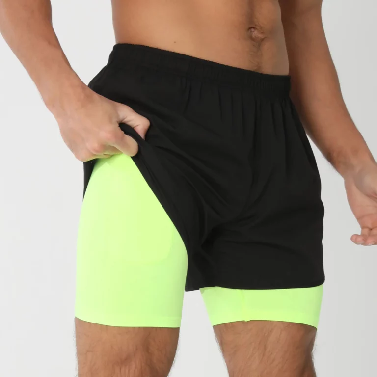 Gym Shorts Men Running Shorts with Liner Pockets Towel Loop Quick Dry Lightweight Workout Men's Breathable Athletic Sport Shorts - Image 2