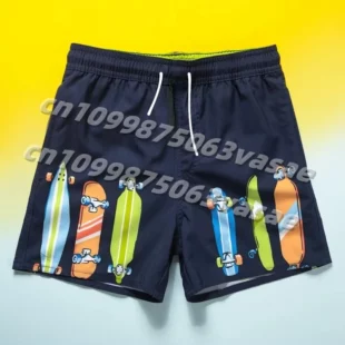2025 New Men's Beachwear Men's Shorts Fast-drying Loose Men's 3D Swimwear Jogging Sports Fashion Shorts Fashion Beach Shorts