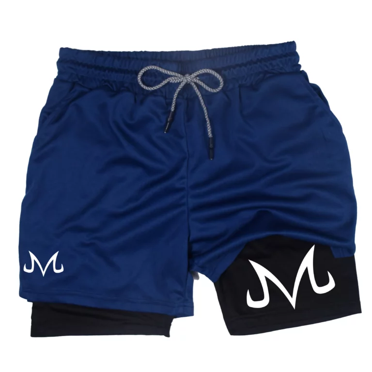 Summer Men Smiling Face Print Gym Fitness Shorts Double-Layer 2-in-1 Quick Dry Towel Loop Pockets Outdoor Training Sports Shorts - Image 5