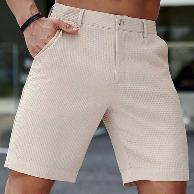 Men's Summer Quarter Pants Solid Color Casual Dress Pants Medium Pants Small Plaid Comfortable Fitness Basketball Sports Shorts