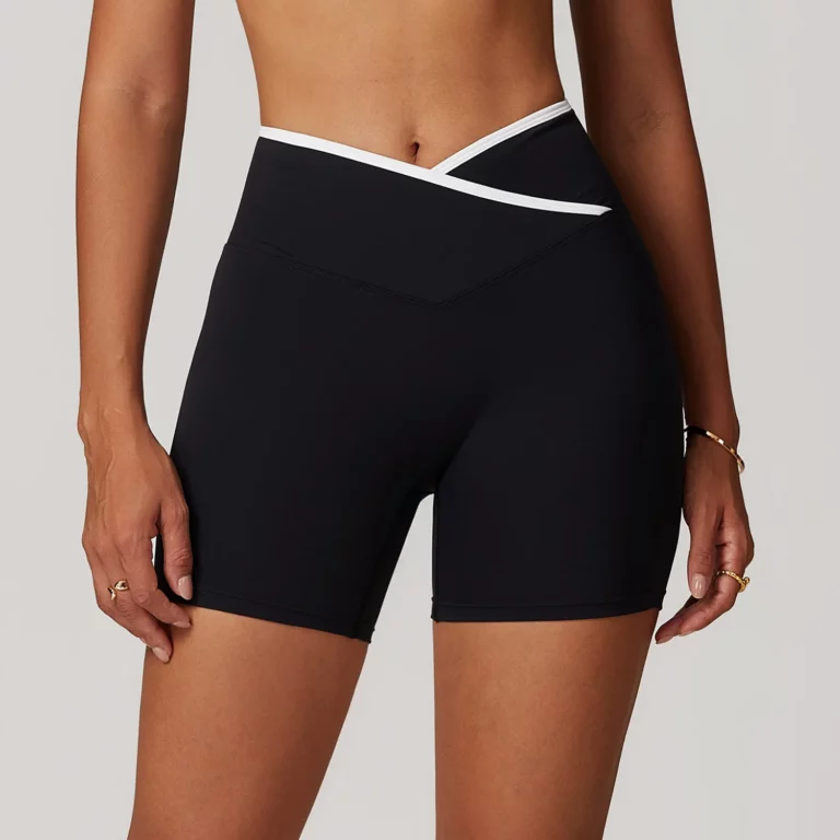 Yoga Shorts Women Fitness Shorts V-shaped Waist Running Cycling Shorts Breathable Sports Leggings High Waist Workout Gym Shorts - Image 5