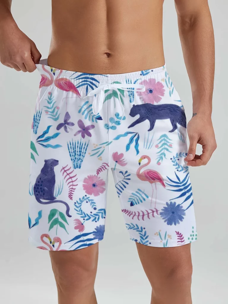 Hawaiian Cute Dinosaur &Dog men's Beach Shorts 3D Printed men's Shorts Summer New Swin Trunks Vacation Beach men's Clothes - Image 4