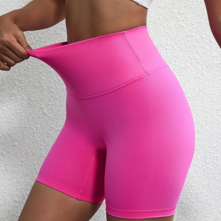 Solid Color Women Fitness Sports Short High Waist Yoga Short Leg Cycling Comprehensive Training Jog Squat Proof Internal Pocket - Image 11