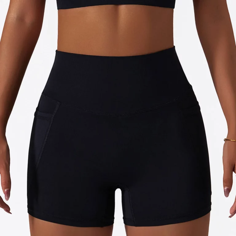 Summer High Waist Yoga Shorts Women Gym Push Ups Hip Lift Pants Pocket Breathable Fitness Running Cycling Sports Shorts Women - Image 6