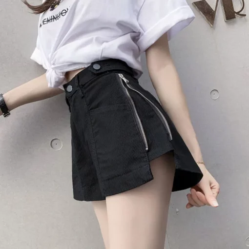 Casual Aesthetic Korean Loose Fashion Hot Wide Leg Sexy Vintage High Waist Women's Jean Denim Shorts Female Summer Short Pants