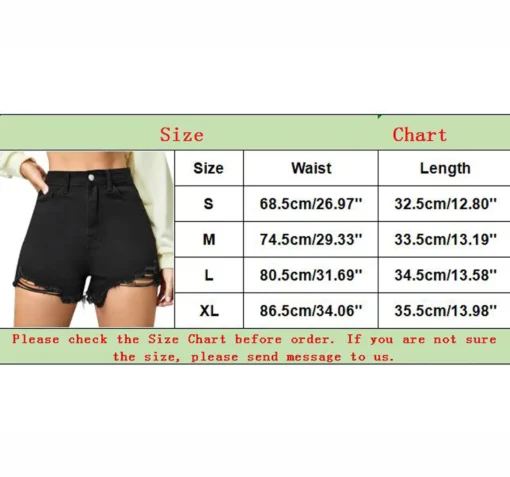 Summer Denim Shorts Women High Waisted Plus Size Ripped Hem High Waisted Distressed Denim Shorts Wide Legs Female Denim Jeans - Image 6