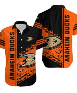 Anaheim Ducks Bold Streak Summer Hawaiian Shirt