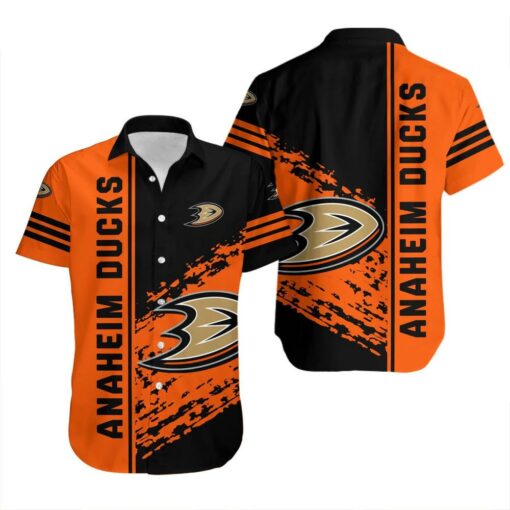 Anaheim Ducks Bold Streak Summer Hawaiian Shirt