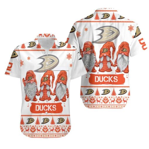Anaheim Ducks Festive Gnome Summer Hawaiian Shirt